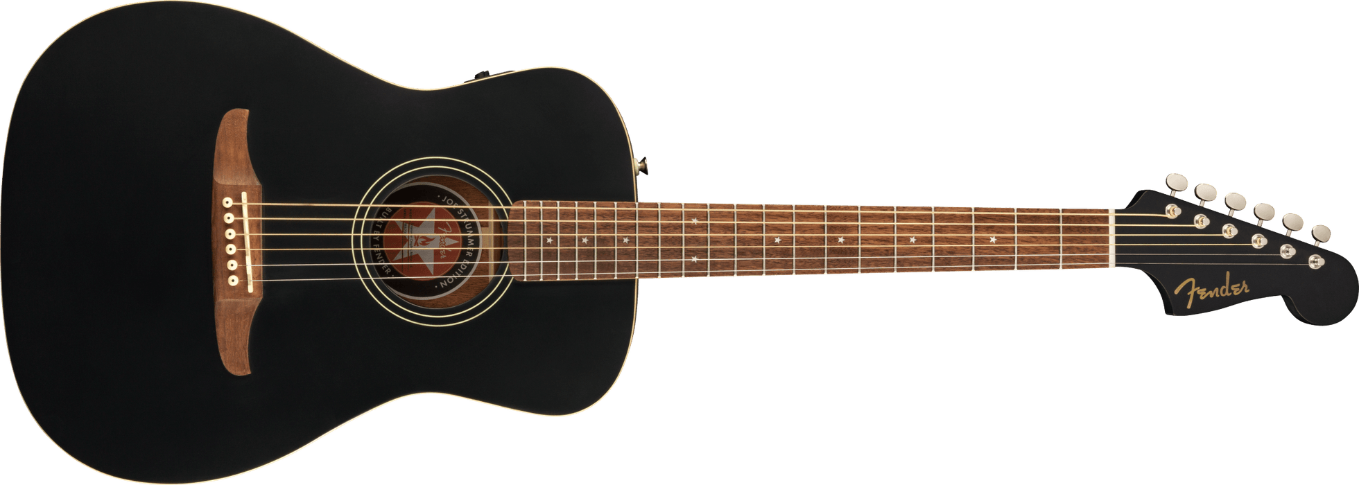Fender Joe Strummer Campfire, Walnut Fingerboard, Matte Black, Electro-acoustic guitar - Fair Deal Music