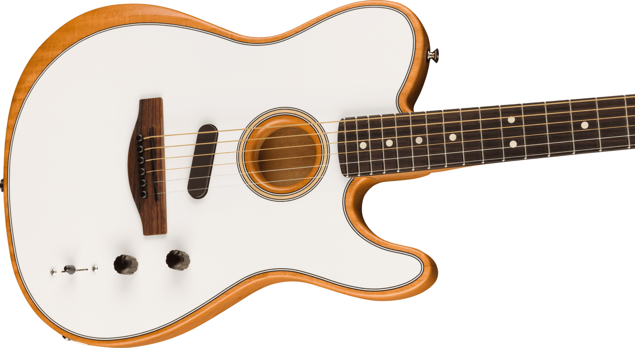 Fender Acoustasonic Player Telecaster, Arctic White, Ex-Display - Fair Deal Music