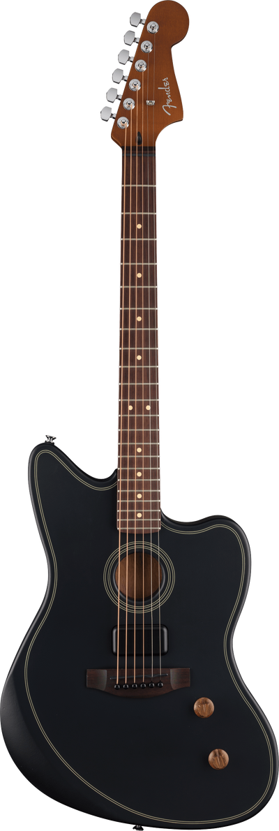 Fender Acoustasonic Standard Jazzmaster, Black Electro Acoustic Guitar - Fair Deal Music