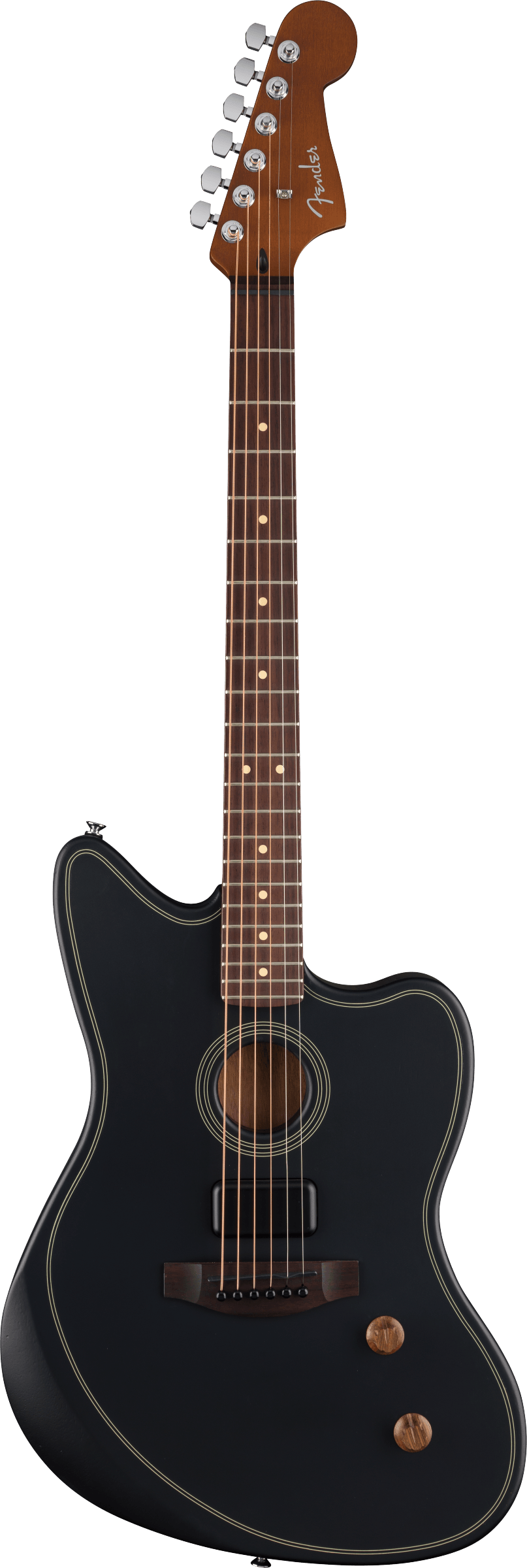 Fender Acoustasonic Standard Jazzmaster, Black Electro Acoustic Guitar - Fair Deal Music