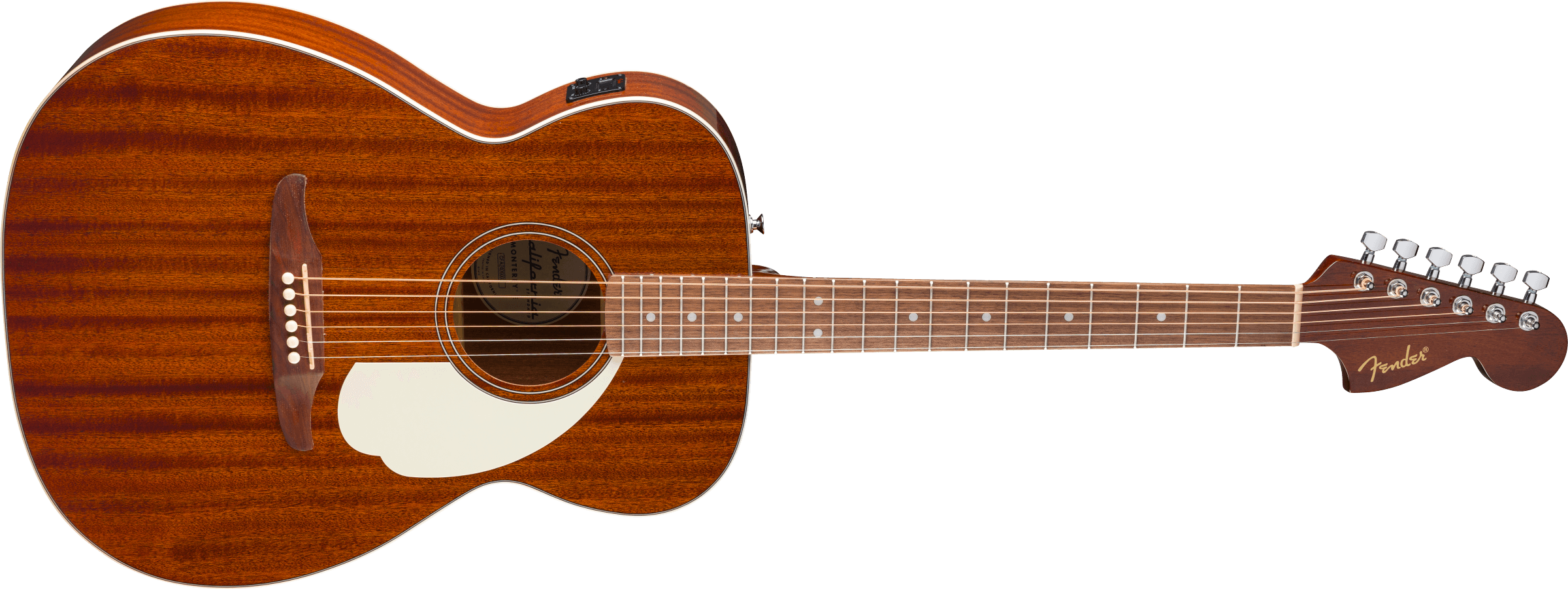 Fender California Standard Monterey E, Sapele Top, Ivory Pickguard, Natural Sapele - Fair Deal Music