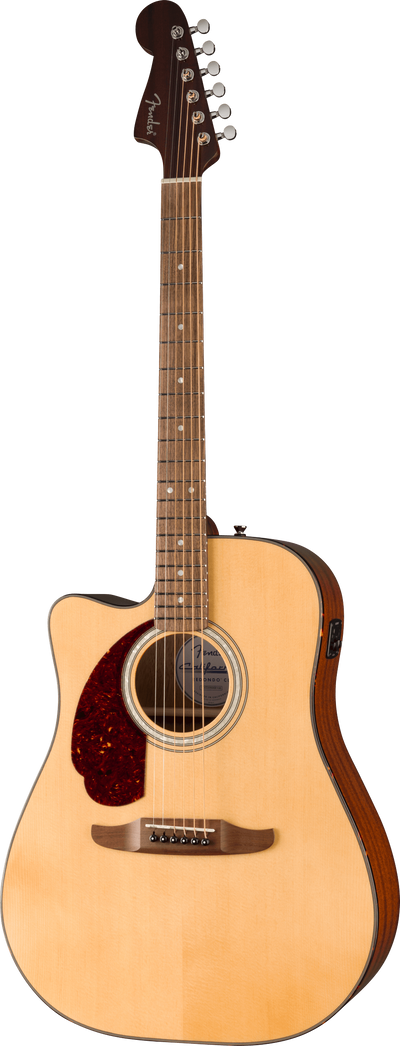Fender California Deluxe Redondo™ CE Left-Handed, Walnut Fingerboard, Natural - Fair Deal Music