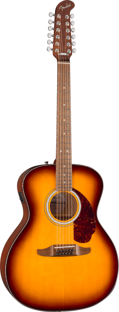 Fender California Deluxe Villager™ E, Walnut Fingerboard, Honey Sunburst - Fair Deal Music