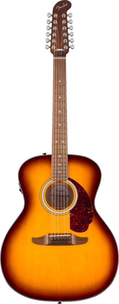 Fender California Deluxe Villager™ E, Walnut Fingerboard, Honey Sunburst - Fair Deal Music