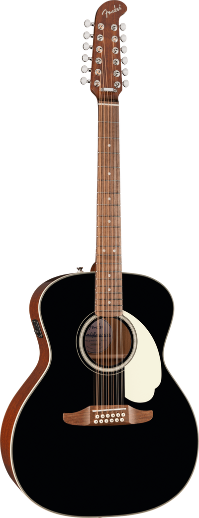 Fender California Deluxe Villager™ E, Walnut Fingerboard, Black - Fair Deal Music