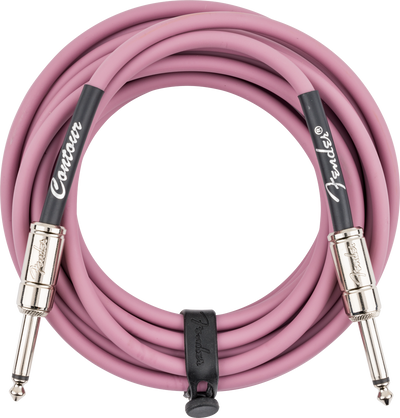 Fender Contour Series Instrument Cable, 18.6ft Burgundy Mist - Fair Deal Music
