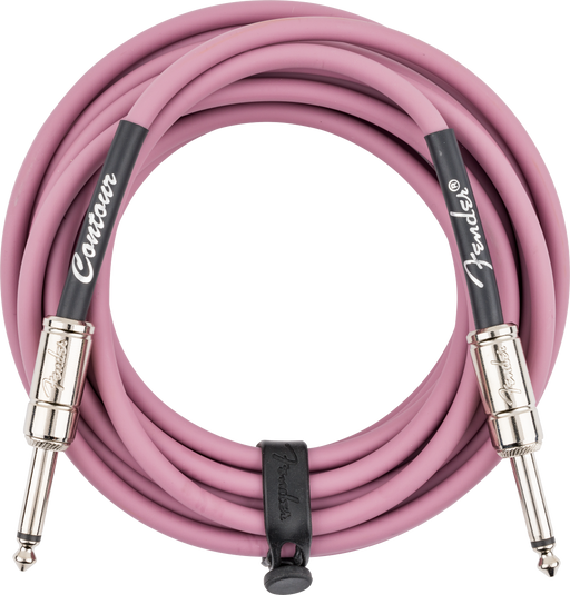 Fender Contour Series Instrument Cable, 18.6ft Burgundy Mist - Fair Deal Music