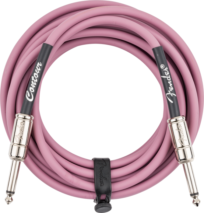 Fender Contour Series Instrument Cable, 18.6ft Burgundy Mist - Fair Deal Music