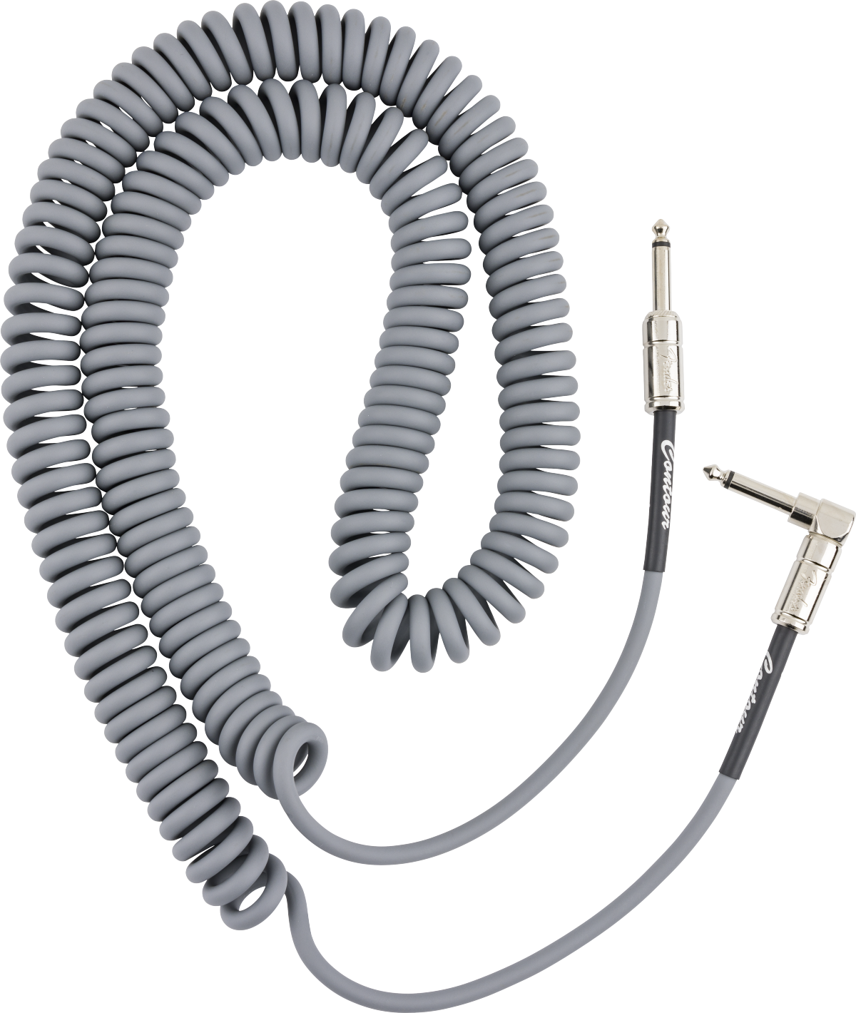 Fender Contour Series Coiled Instrument Cable, 30ft Inca Silver - Fair Deal Music