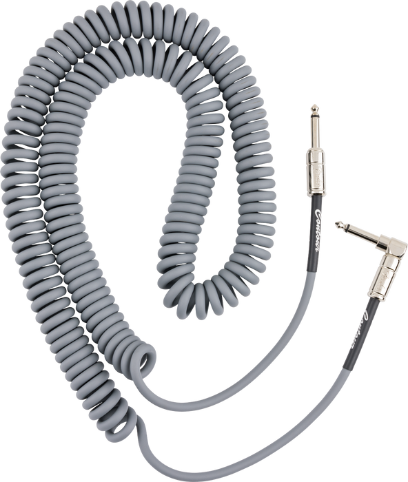Fender Contour Series Coiled Instrument Cable, 30ft Inca Silver - Fair Deal Music