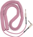 Fender Contour Series Coiled Instrument Cable, 30ft Burgundy Mist - Fair Deal Music
