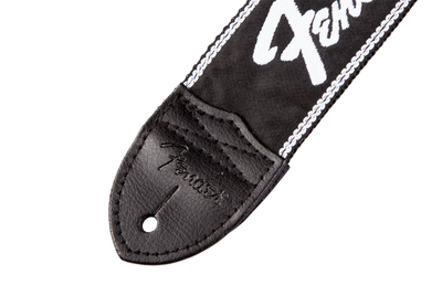 Fender Running Logo 2" Guitar Strap – Black - Fair Deal Music