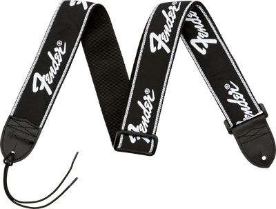 Fender Running Logo 2" Guitar Strap – Black - Fair Deal Music