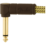 Fender Deluxe Series Patch Cables, Angle/Angle, 6", Tweed - Fair Deal Music