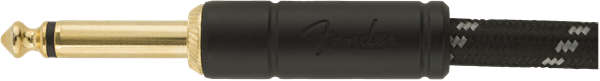 Fender Deluxe Series 10' Instrument Cable, Straight / Angled, Black Tweed - Fair Deal Music