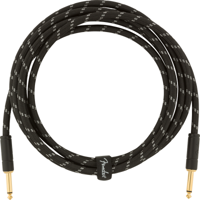 Fender Deluxe Series 10' Instrument Cable, Straight / Straight, Black Tweed - Fair Deal Music