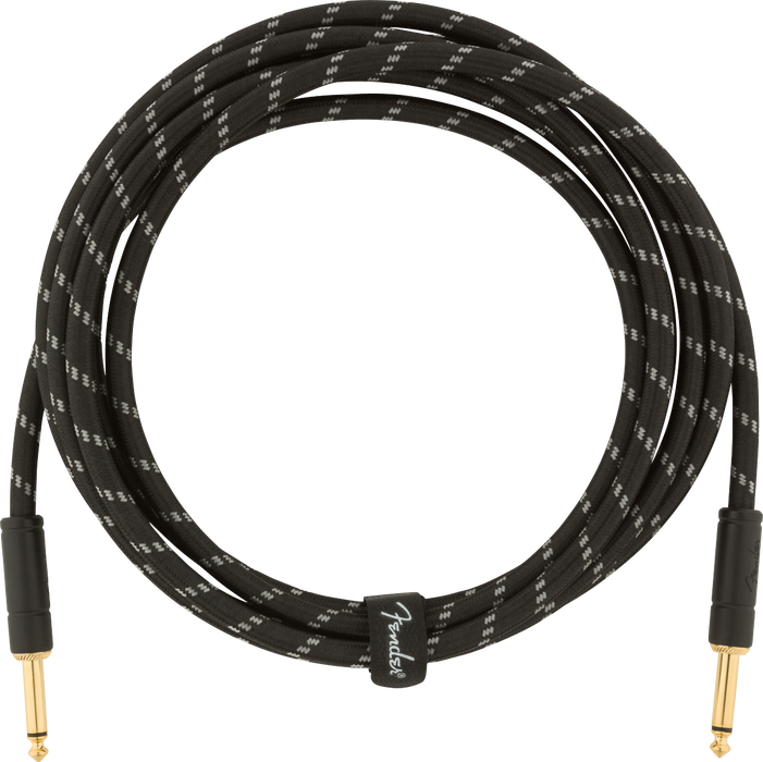 Fender Deluxe Series 10' Instrument Cable, Straight / Straight, Black Tweed - Fair Deal Music