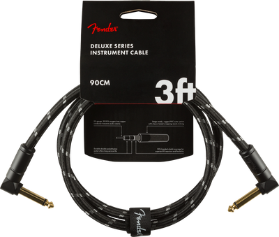 Fender Deluxe Series Instrument Cable 3' in Black - Fair Deal Music