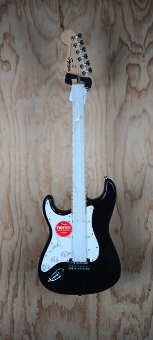 Squier Sonic Stratocaster Electric Guitar Left Handed, Black, Open Box - Fair Deal Music