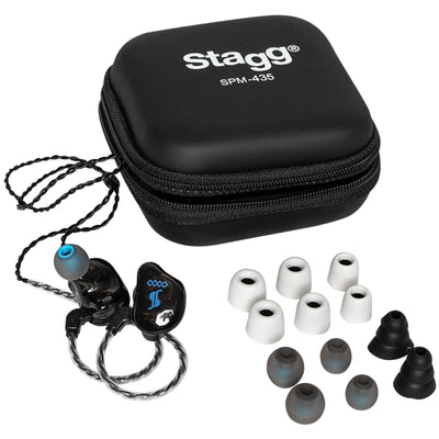 Stagg SPM-435 BK In-Ear Stage Monitors - Black - Fair Deal Music