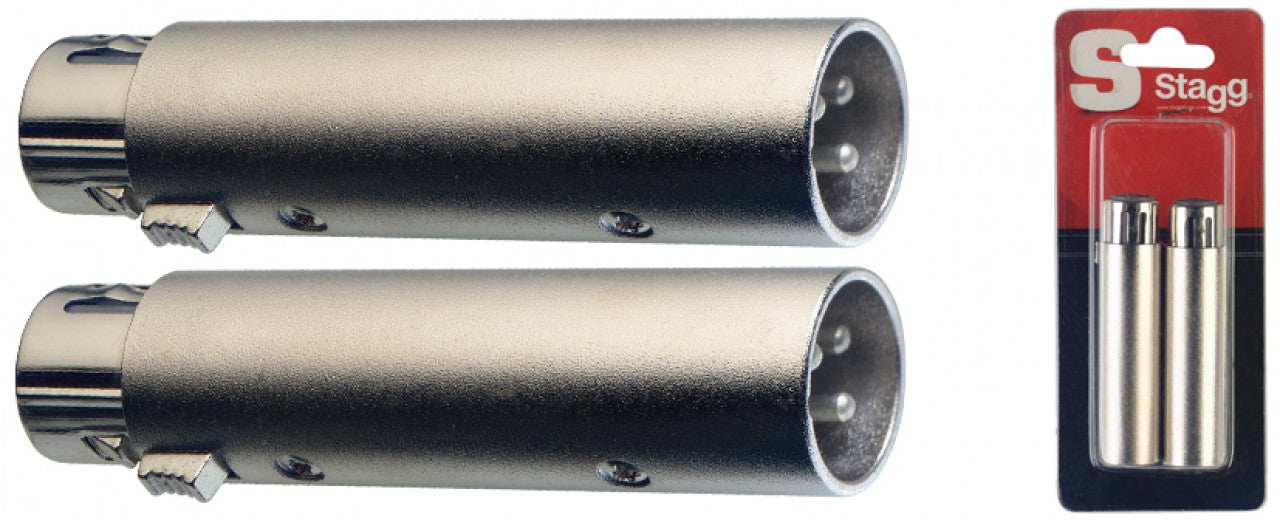 Stagg AC-XFXMH Coupler Male XLR to Female XLR (Pack of 2)