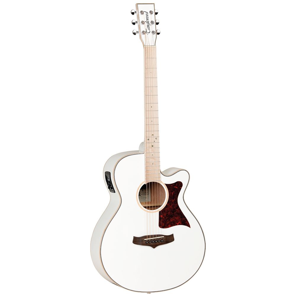 Tanglewood TW4 E Electro-Acoustic Guitar, White Gloss - Fair Deal Music
