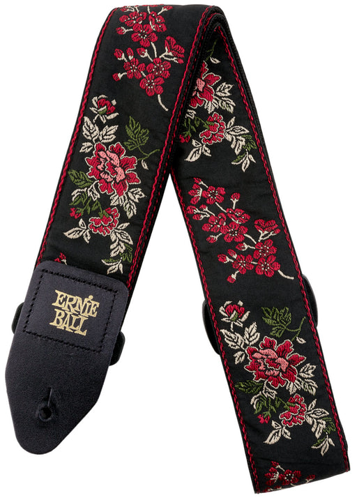 Ernie Ball 4142 Red Rose Jacquard Strap - Fair Deal Music