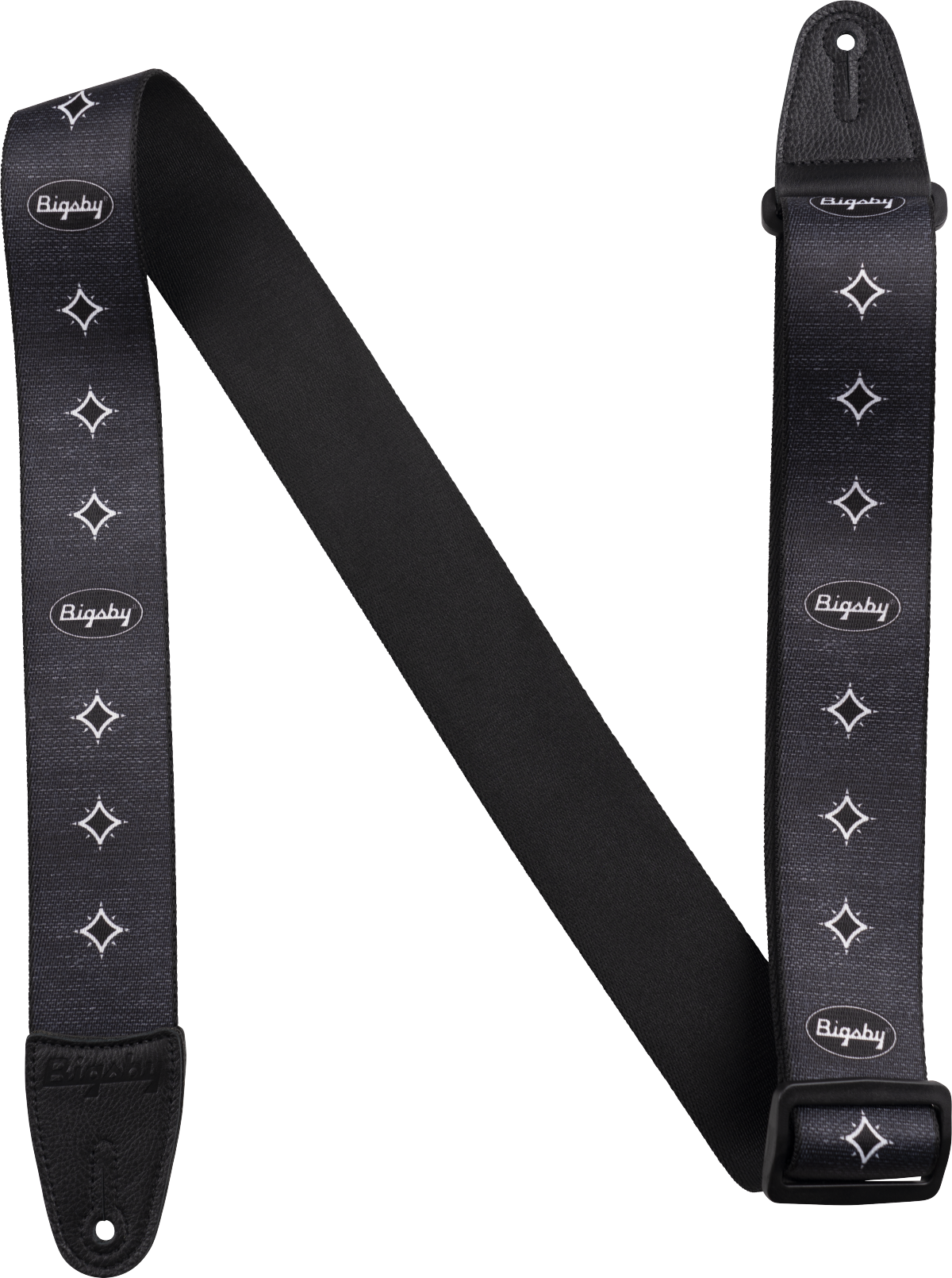 Bigsby Star Graphic Strap, Black, 2" - Fair Deal Music