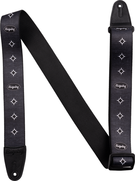 Bigsby Star Graphic Strap, Black, 2" - Fair Deal Music