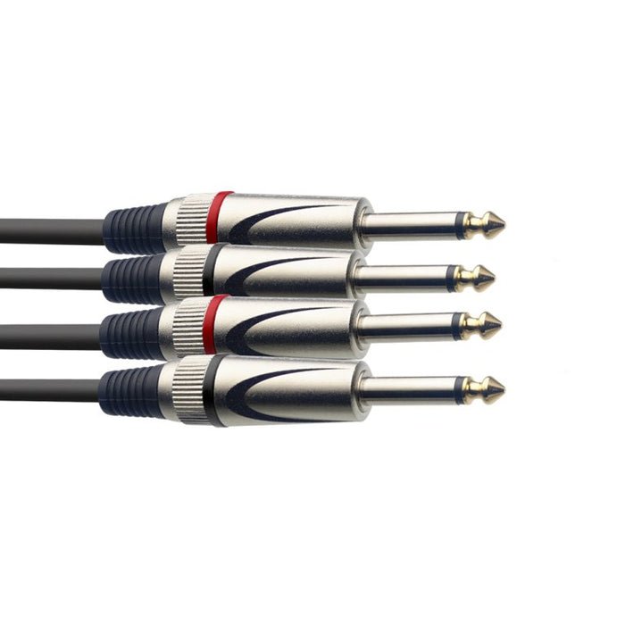 Stagg STC6P 6M/20FT Twin 1/4" Jack to Jack Cable - Fair Deal Music