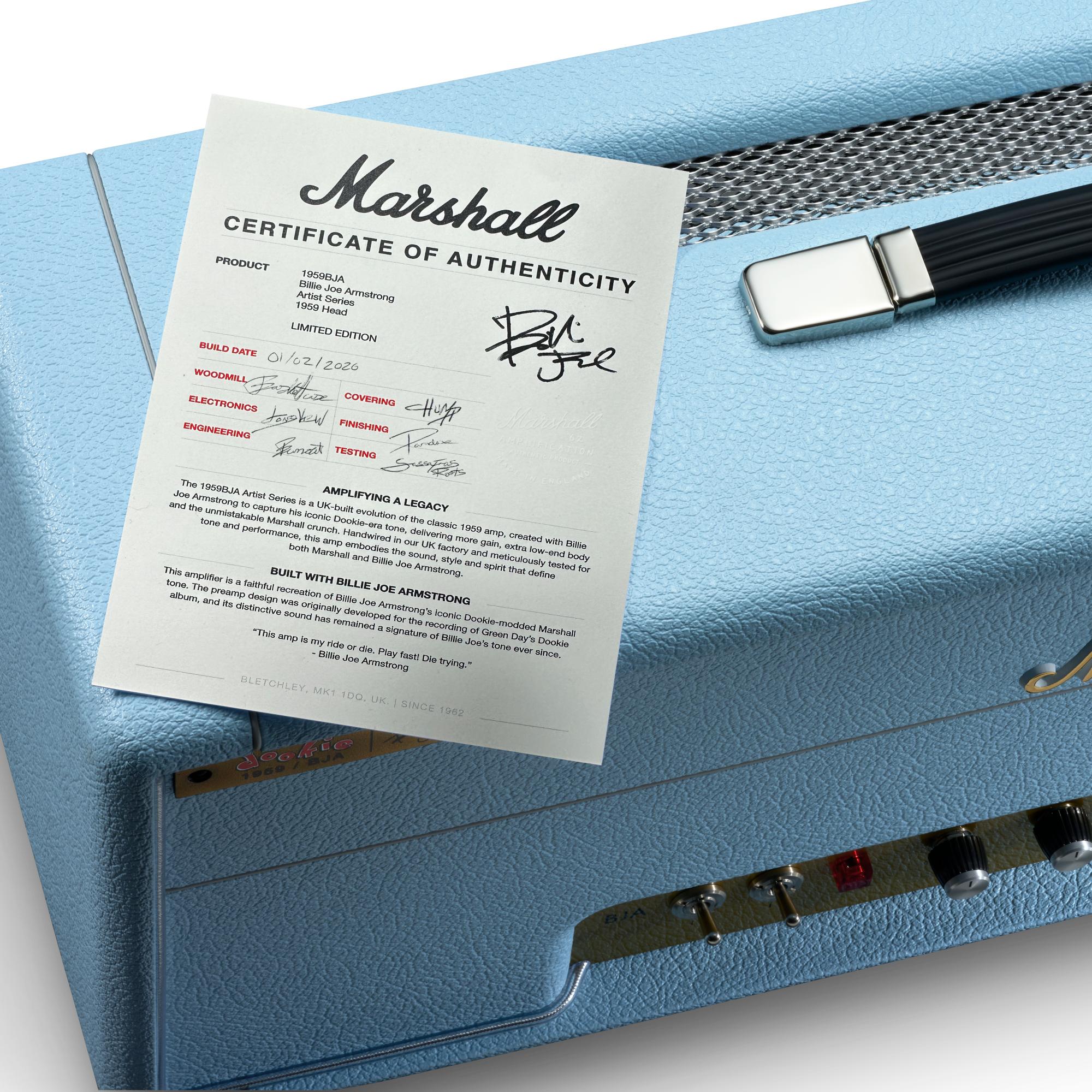 Marshall 1959BJA Billie Joe Armstrong Signature Head, Baby Blue