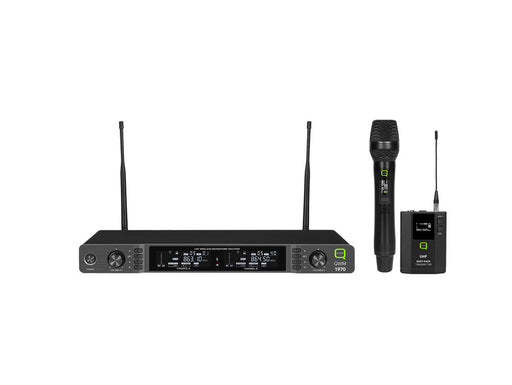 Q-Audio QWM 1970 HHBP Dual Wireless Microphone System w/ Handheld Mic & Lavalier - Fair Deal Music