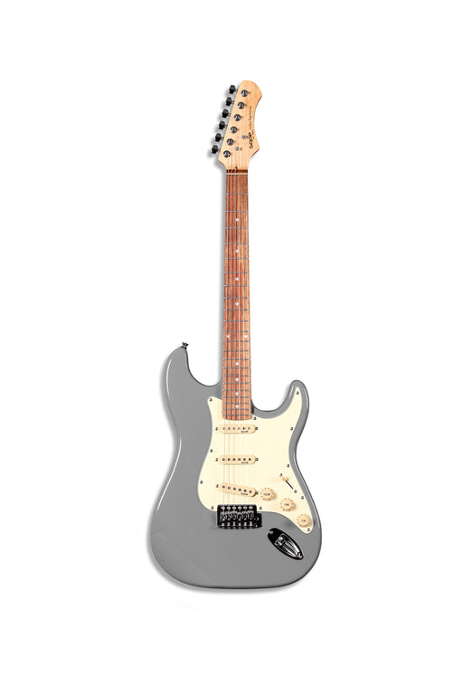 SQOE SEST200 S-Style Electric Guitar Silver - Fair Deal Music