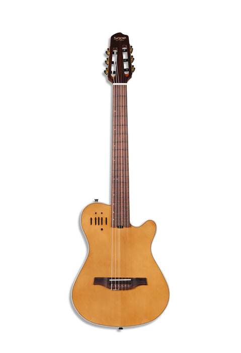 SQOE SEGD920 Silent Electro Classical Guitar Natural Cedar - Fair Deal Music
