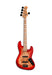 SQOE SJB750 J-Bass 5 string in Red Burl Finish - Fair Deal Music