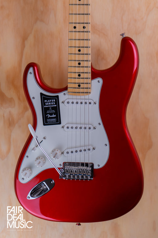 Fender Player Stratocaster Candy Apple Red, Left Handed, Ex Display - Fair Deal Music