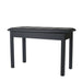 Duet Piano Bench with Storage and Buttoned Top in Satin Black - Fair Deal Music