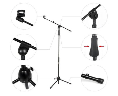 Telescopic Boom Microphone Stand - Fair Deal Music