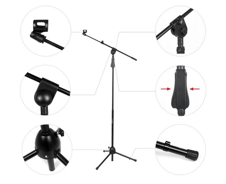 Telescopic Boom Microphone Stand - Fair Deal Music