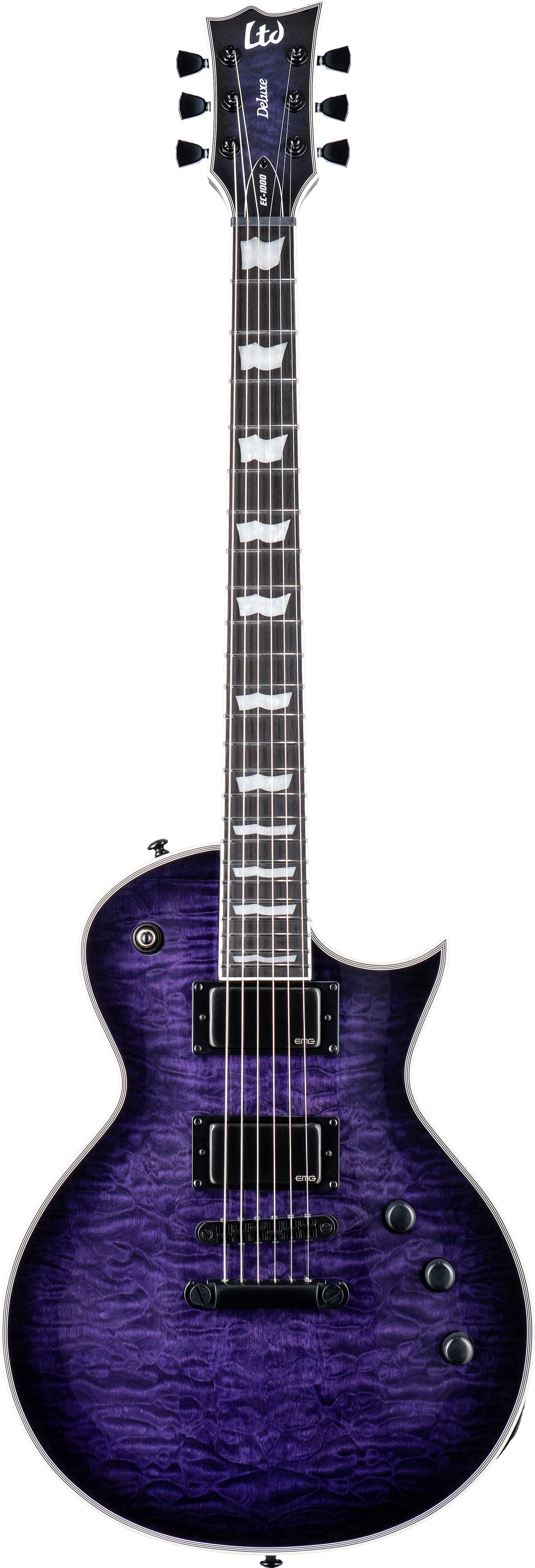 ESP LTD EC-1000 QM, See Thru Purple Sunburst - Fair Deal Music