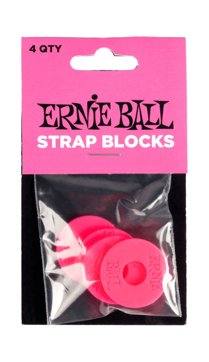 Ernie Ball Strap Blocks Pink 4 Pack - Fair Deal Music