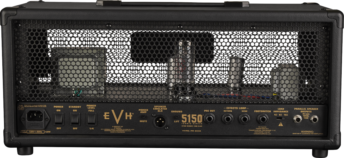EVH 5150 Iconic Series 15W EL34 Head, Black - Fair Deal Music