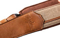Taylor Vegan Leather Strap Tan with Natural Textile 2.5 Inch Embossed Logo - Fair Deal Music