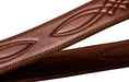 Taylor Vegan Leather Strap Medium Brown with Stitching 2 Inch Embossed Logo - Fair Deal Music