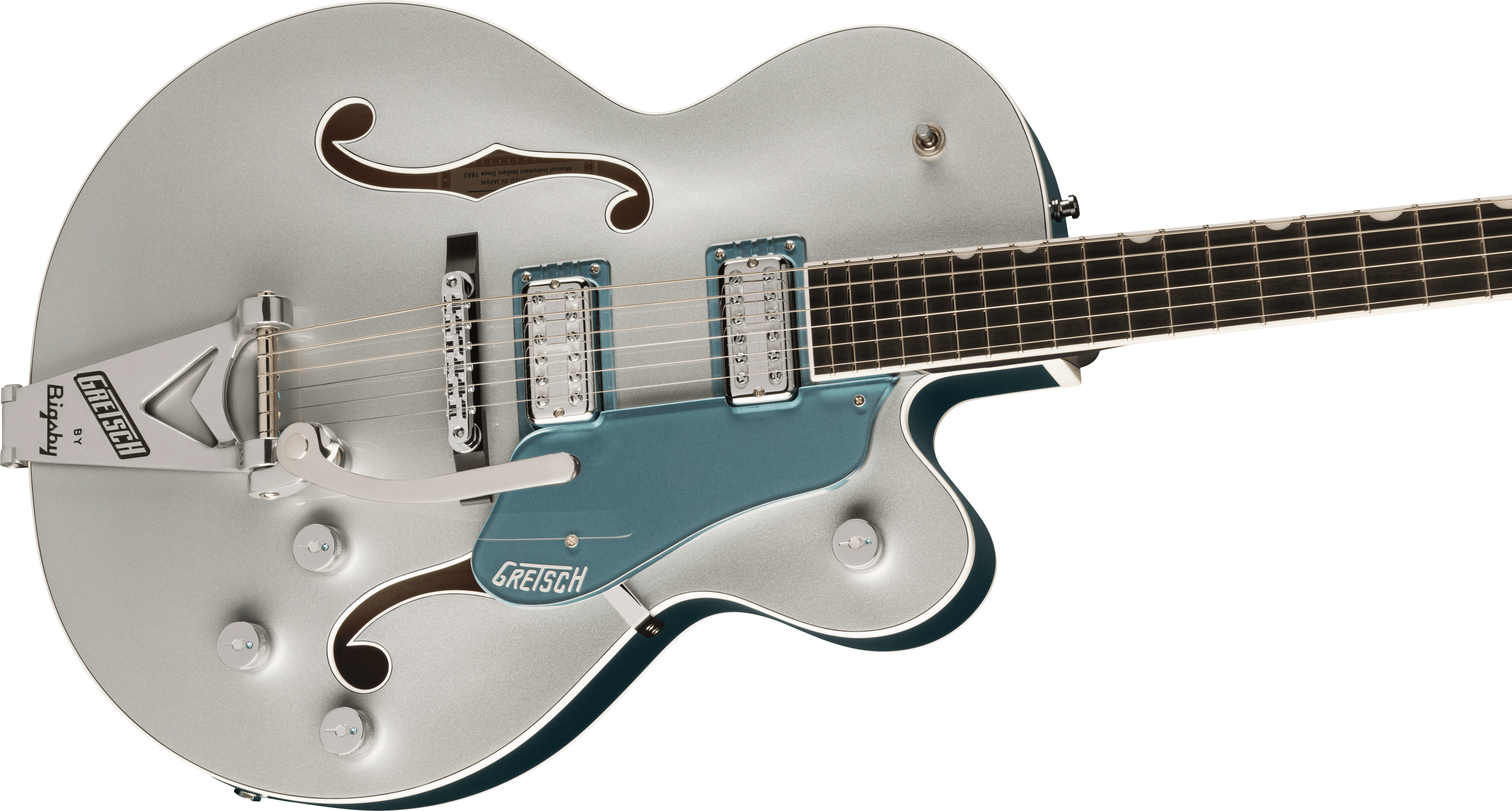 Gretsch G6118T-140 140th Double Platinum Anniversary with String-Thru Bigsby, Two-Tone Stone Platinum/Pure Platinum