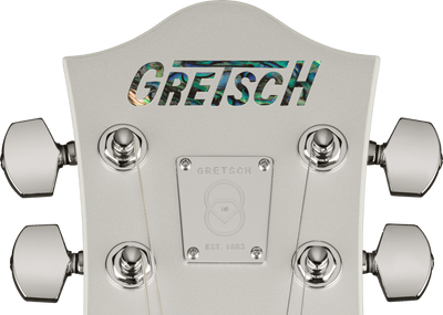 Gretsch G6118T-140 140th Double Platinum Anniversary with String-Thru Bigsby – Two-Tone Stone Platinum/Pure Platinum - Fair Deal Music