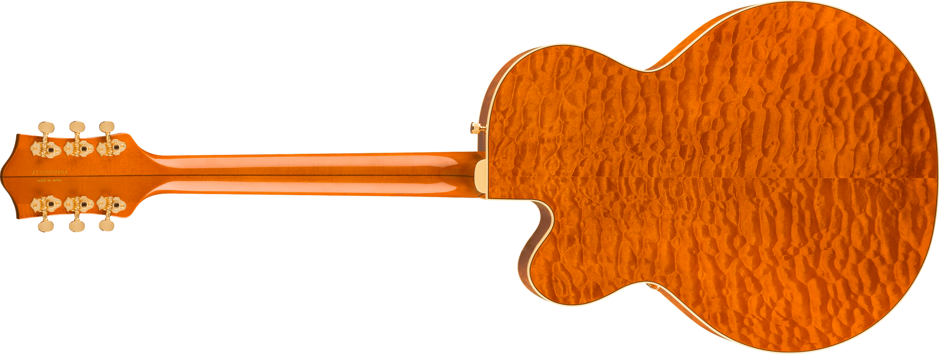 G6120TGQM-56 Limited Edition Quilt Classic Chet Atkins Hollow Body with Bigsby, Roundup Orange Stain Lacquer - Fair Deal Music