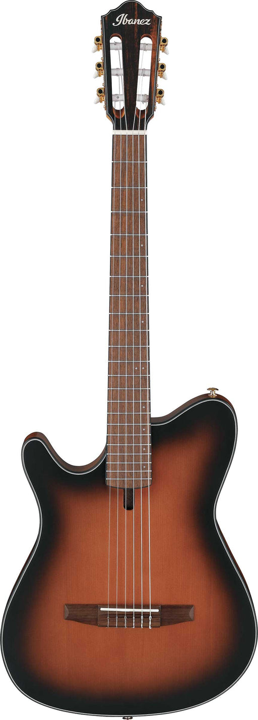 Ibanez FRH10NL-BRF Slimline Nylon String Classical Guitar Brown Stained Flat, Left Handed Open Box - Fair Deal Music