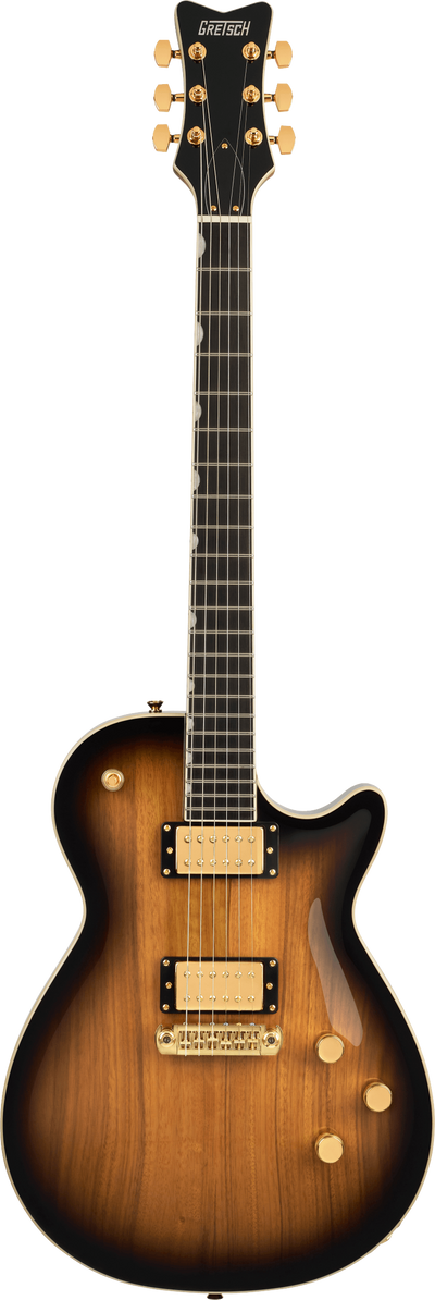 EMBARGO 9/9/2026 Gretsch Limited Edition Electromatic® Black Limba Jet™, Ebony Fingerboard, Sunburst - Fair Deal Music