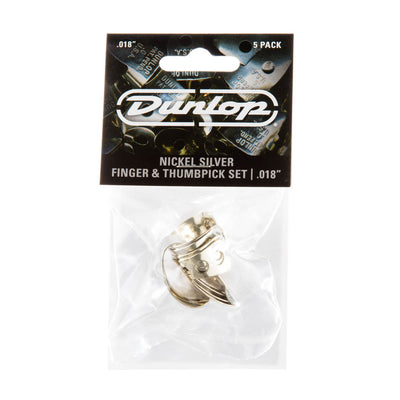 DUNLOP 33P.018 SET NICKEL SILVER FINGER AND THUMBPICK SET - Fair Deal Music
